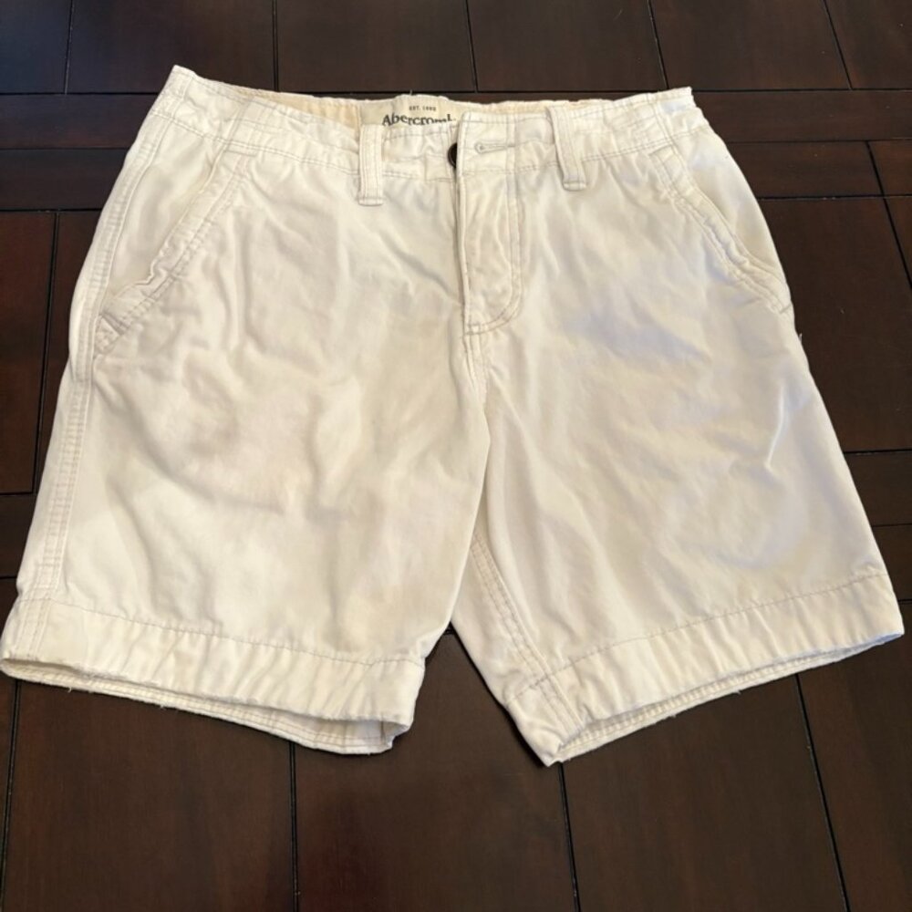 Mens Abercrombie White Shorts